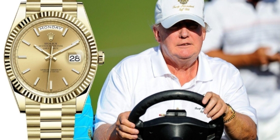 Trump Rolex ile ABD Açık Turnuvasında Göründü