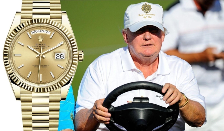 Trump Rolex ile ABD Açık Turnuvasında Göründü